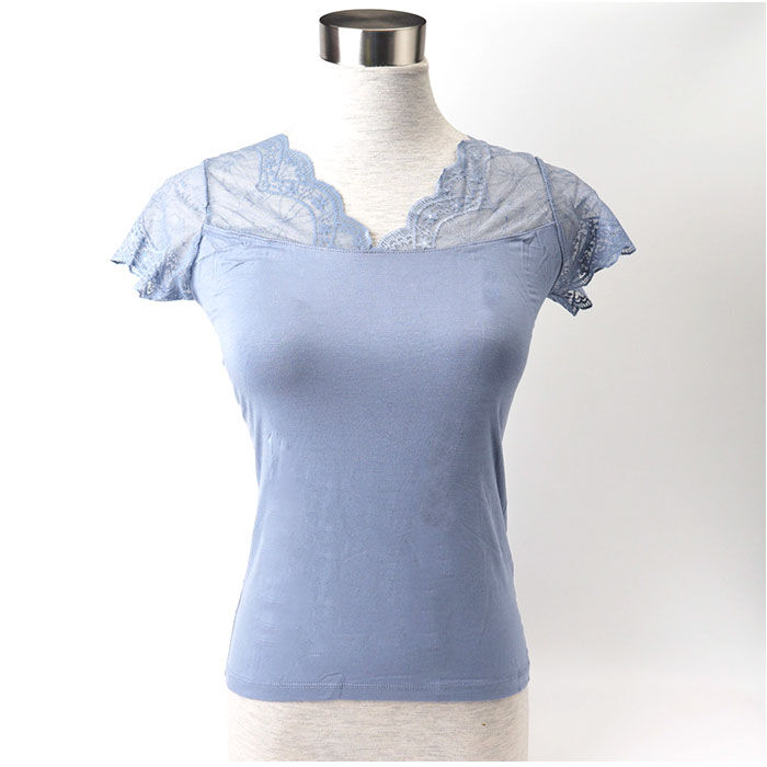 BACKYARD FAMILY「レース インナー 半袖 通販 タンクトップ 肌着 下着 レディース フレンチスリーブ Vネック」|その他|