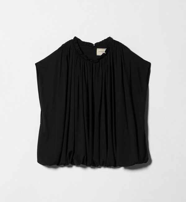 UNITED ARROWS「天竺 ギャザー バルーン カットソー」|Tシャツ・カットソー|BLACK