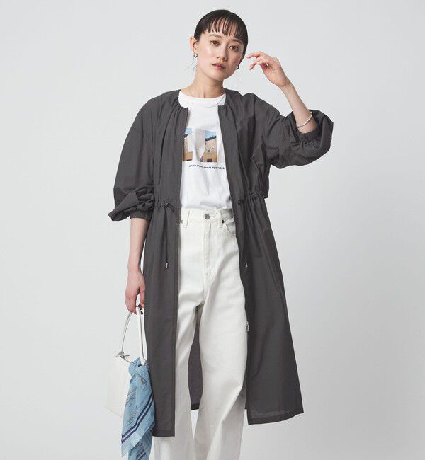 UNITED ARROWS green label relaxing「ギャザー ドロスト コート 撥水」|その他|DK.GRAY