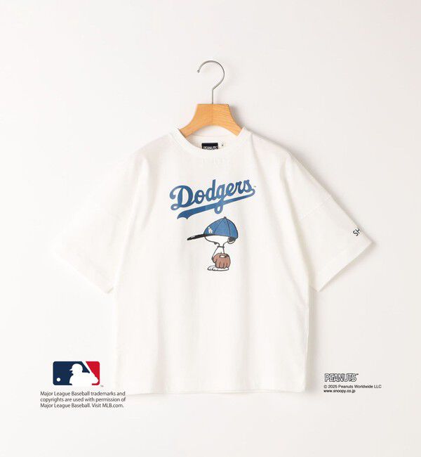 SHIPS KIDS「SHIPS KIDS:85～95cm / PEANUTS&times;MLB プリント Tシャツ」|Tシャツ・カットソー|ホワイト