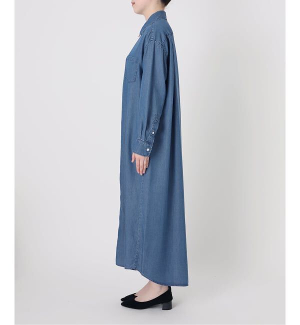 SLOBE IENA「《WEB限定/追加》デニムライクシャツワンピース」|ワンピース|