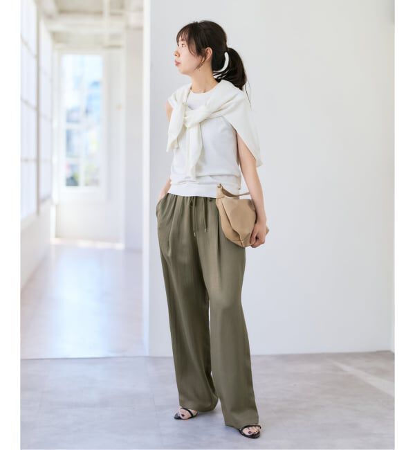 Spick and Span「《新色有り / 追加》ワッシャーサテンイージーパンツ」|その他|