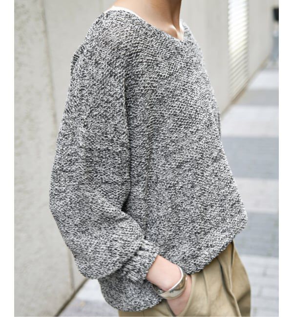 Spick and Span「《WEB限定カラー有り / 追加》ペーパーヤーン2WAYルーズプルオーバー」|ニット・セーター|