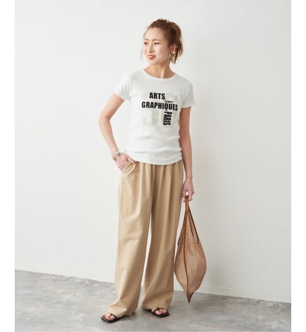 Spick and Span「La Hutte / ラ ユット 別注リブ編み MINI Tee*」|Tシャツ・カットソー|