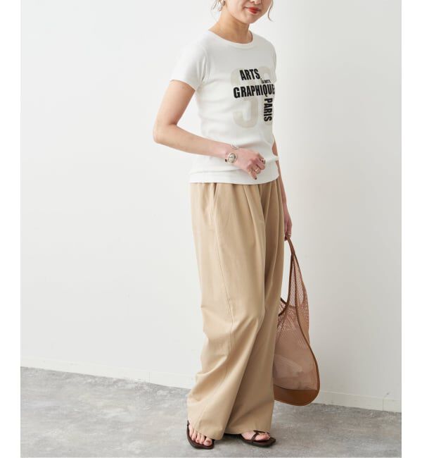 Spick and Span「La Hutte / ラ ユット 別注リブ編み MINI Tee*」|Tシャツ・カットソー|
