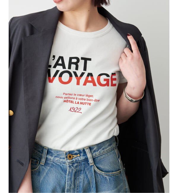 Spick and Span「La Hutte / ラ ユット 別注リブ編み MINI Tee*」|Tシャツ・カットソー|ホワイト A