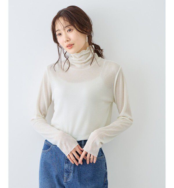 Rope&rsquo;Picnic「ラメシアーリブタートルトップス」|Tシャツ・カットソー|