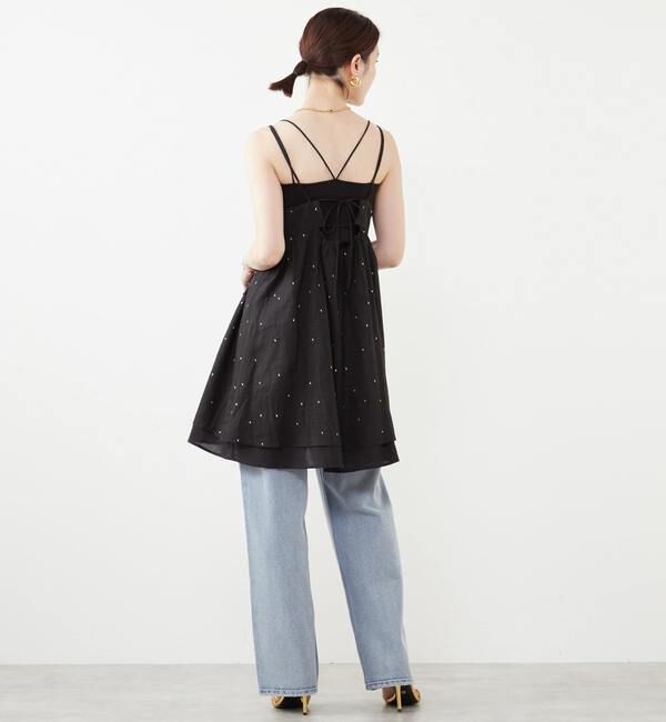 SOFFITTO「ドット刺繍キャミワンピース」|ワンピース|