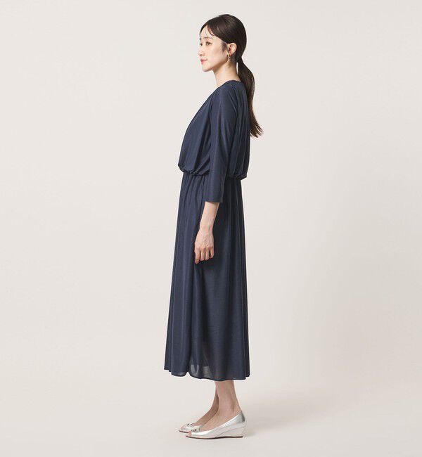 UNITED ARROWS「ギャザー ドレープ ワンピース ‐ウォッシャブル‐」|ワンピース|