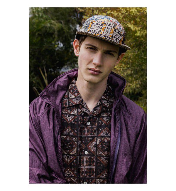 BEAMS PLUS「Open Collar Block Print ④」|シャツ・ブラウス|
