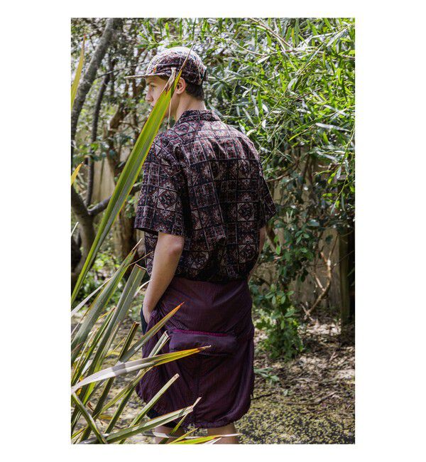 BEAMS PLUS「Open Collar Block Print ④」|シャツ・ブラウス|