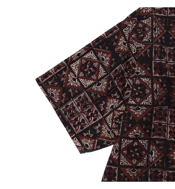 BEAMS PLUS「Open Collar Block Print ④」|シャツ・ブラウス|