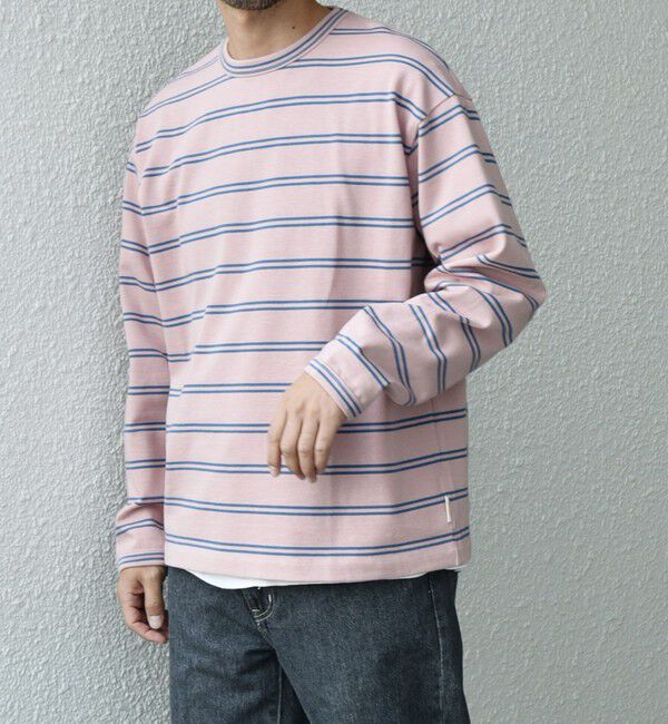 SHIPS any「【SHIPS any別注】sports wear: レトロ カラー ボーダー Tシャツ (ロンT)◇」|Tシャツ・カットソー|