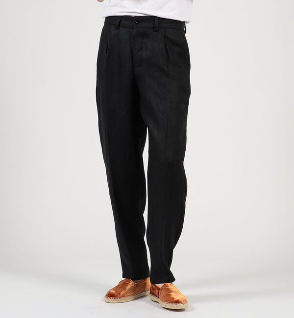 TOMORROWLAND MENS「【別注】Salvatore Piccolo MARCELLO リネン1プリーツテーパードパンツ」|スラックス|