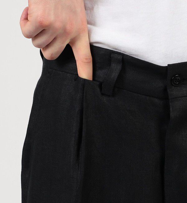 TOMORROWLAND MENS「【別注】Salvatore Piccolo MARCELLO リネン1プリーツテーパードパンツ」|スラックス|