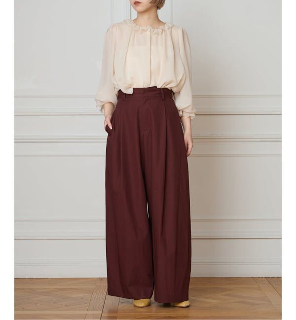IENA LA BOUCLE「IENA LA BOUCLE ジョーゼットフリル襟ブラウス」|シャツ・ブラウス|
