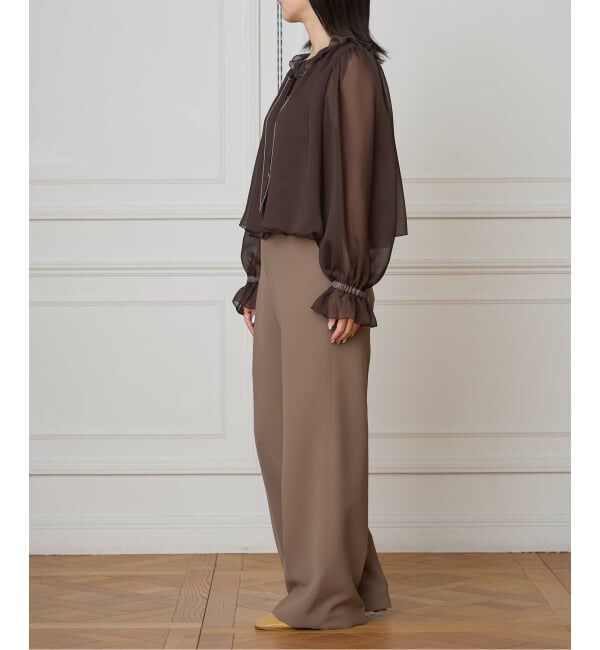 IENA LA BOUCLE「IENA LA BOUCLE ジョーゼットフリル襟ブラウス」|シャツ・ブラウス|