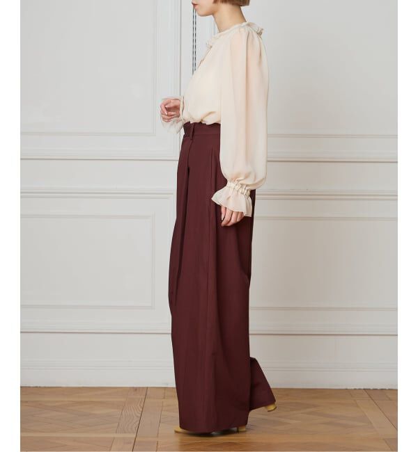 IENA LA BOUCLE「IENA LA BOUCLE ジョーゼットフリル襟ブラウス」|シャツ・ブラウス|