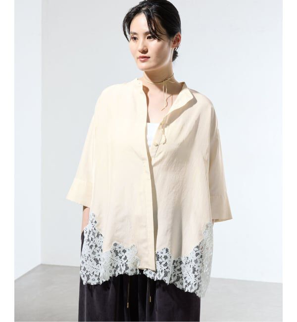 IENA「《一部店舗限定》裾レースシャツ」|シャツ・ブラウス|