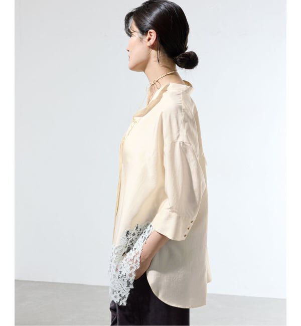 IENA「《一部店舗限定》裾レースシャツ」|シャツ・ブラウス|
