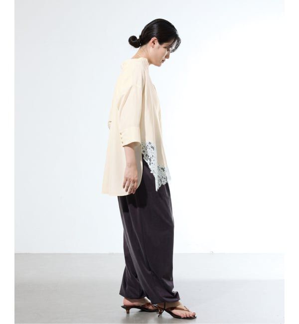 IENA「《一部店舗限定》裾レースシャツ」|シャツ・ブラウス|