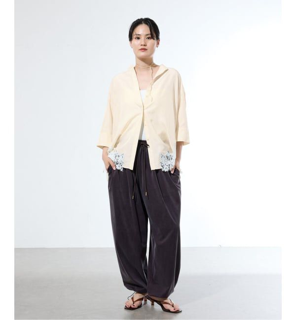 IENA「《一部店舗限定》裾レースシャツ」|シャツ・ブラウス|
