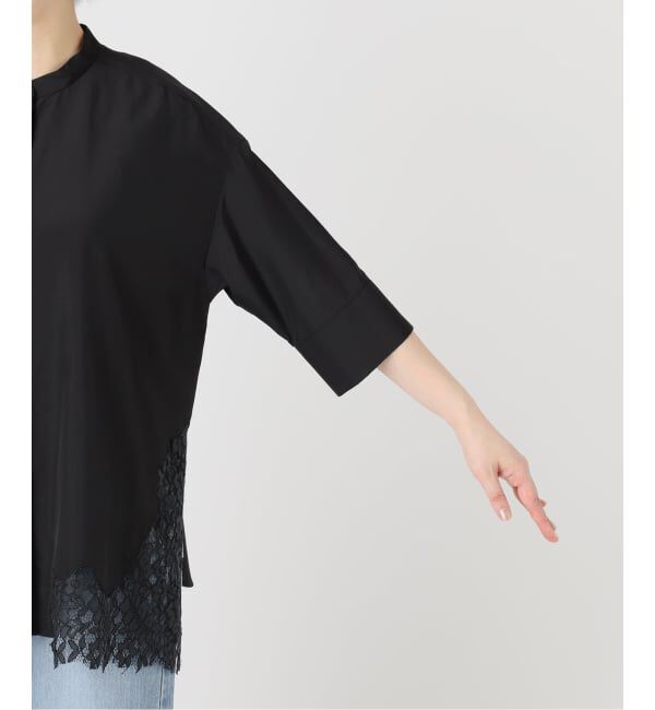 IENA「《一部店舗限定》裾レースシャツ」|シャツ・ブラウス|