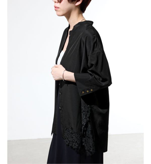 IENA「《一部店舗限定》裾レースシャツ」|シャツ・ブラウス|
