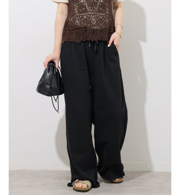 JOURNAL STANDARD relume「《追加》タックワイドイージースウェットパンツ」|その他|ブラック