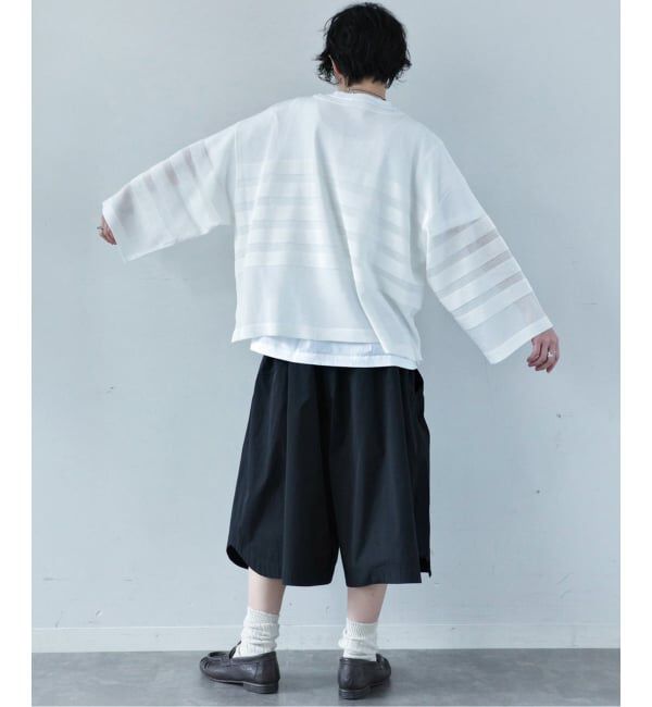 journal standard luxe「シアーボーダー ボートネックプルオーバー」|ニット・セーター|