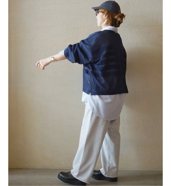 journal standard luxe「シアーボーダー ボートネックプルオーバー」|ニット・セーター|