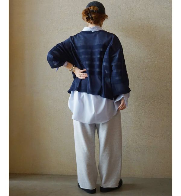 journal standard luxe「シアーボーダー ボートネックプルオーバー」|ニット・セーター|