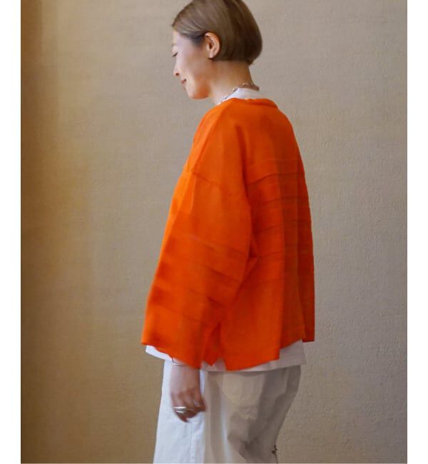 journal standard luxe「シアーボーダー ボートネックプルオーバー」|ニット・セーター|
