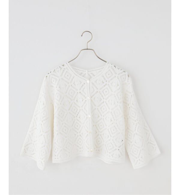 JOURNAL STANDARD「CRAFTエンブロイダリーレースカーディガン」|カーディガン|ホワイト