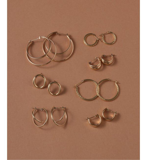 Lilas by Spick&Span「30mm2ラインフープピアス K10（両耳）」|ピアス|