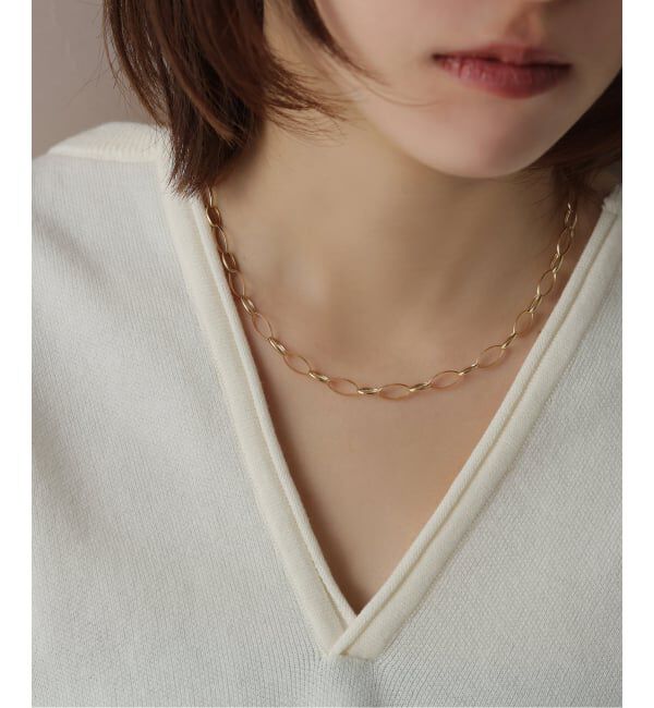 Lilas by Spick&Span「オーバルチェーンネックレス K18」|ネックレス|