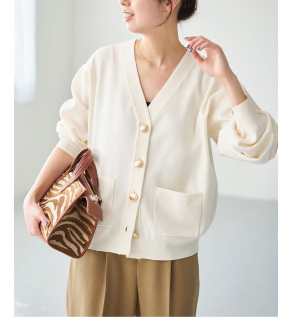 Spick and Span「《一部店舗+WEB限定/追加》ウォッシャブルVネックカーディガン」|カーディガン|