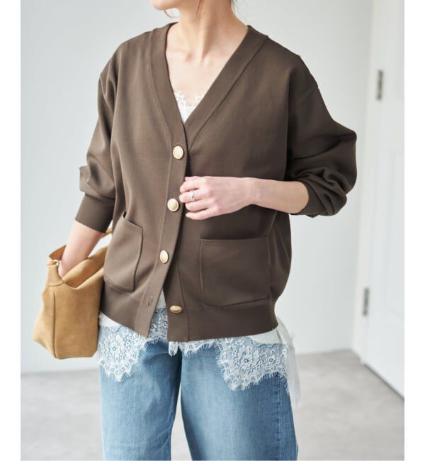 Spick and Span「《一部店舗+WEB限定/追加》ウォッシャブルVネックカーディガン」|カーディガン|