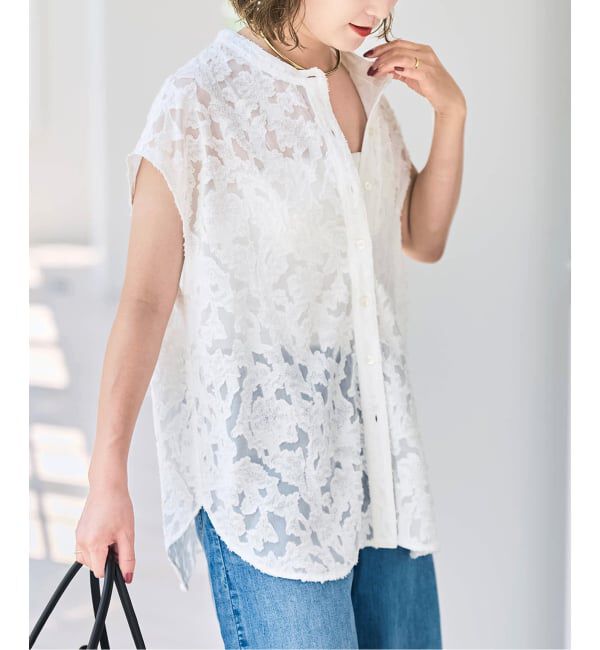 Spick and Span「《予約》シアージャガードフレンチシャツ」|シャツ・ブラウス|