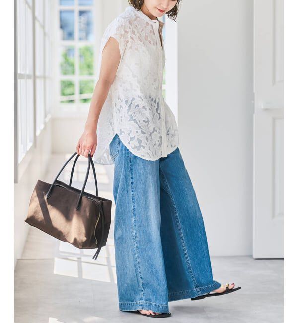 Spick and Span「《予約》シアージャガードフレンチシャツ」|シャツ・ブラウス|