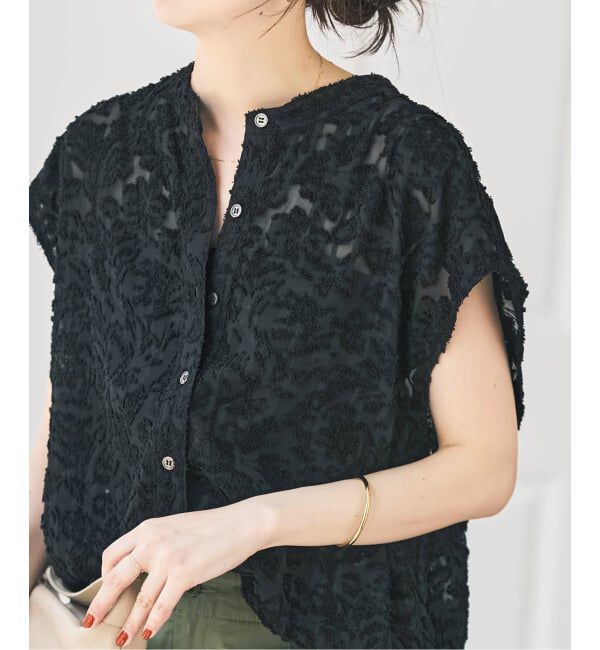 Spick and Span「《予約》シアージャガードフレンチシャツ」|シャツ・ブラウス|