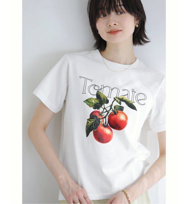  「【洗える】fruit print Tシャツ」|Tシャツ・カットソー|