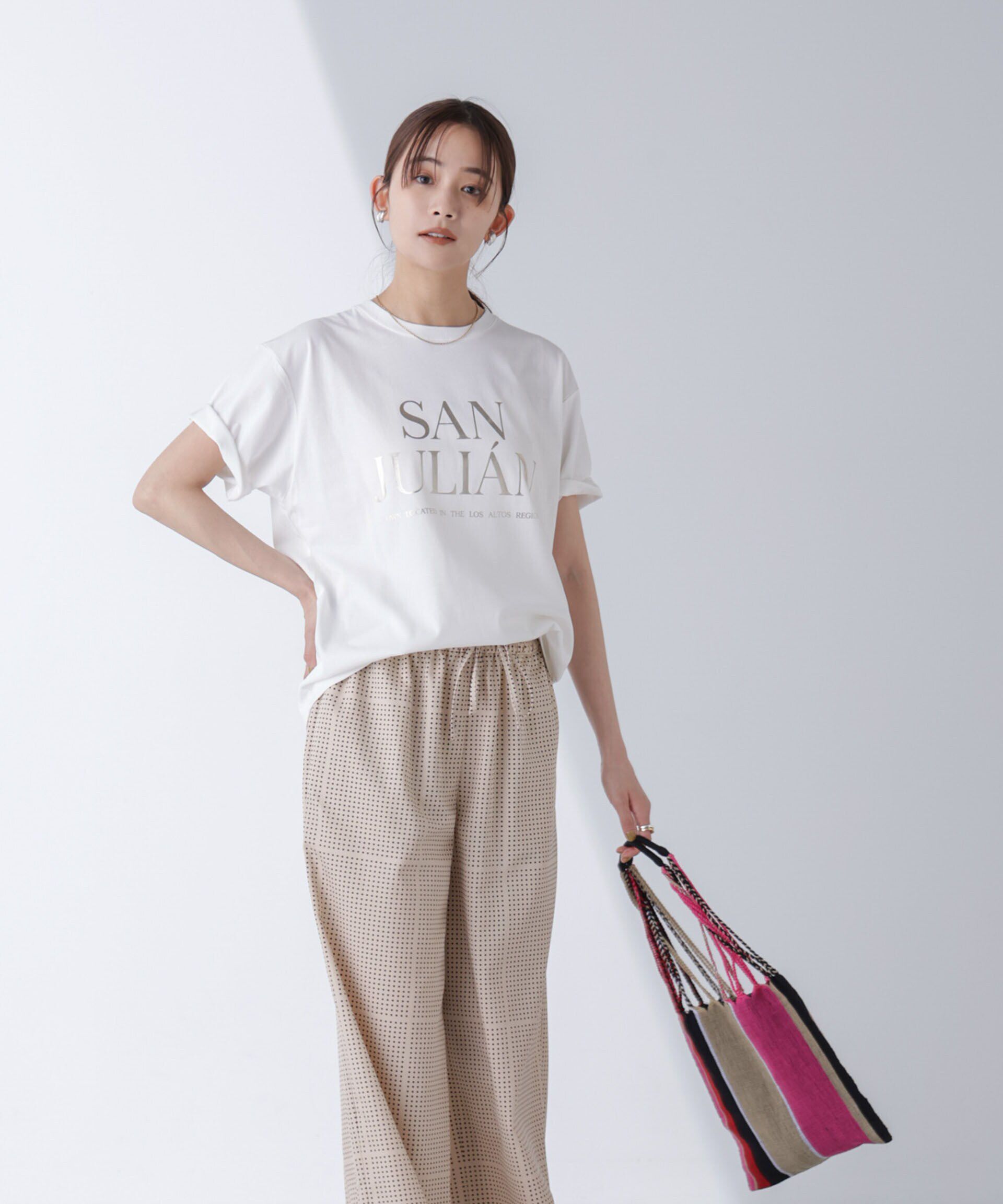 nano･universe「AtPARK＆DAILYWEAR/ドットプリントパンツ」|チノ|