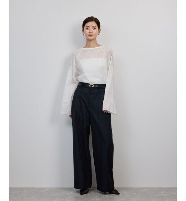 ROPE「コットンエンブロイダリーレース刺繍ブラウス」|シャツ・ブラウス|