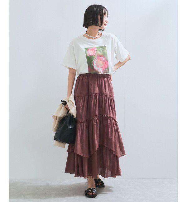 VIS「【接触冷感】箔グラフィックアートTシャツ」|Tシャツ・カットソー|