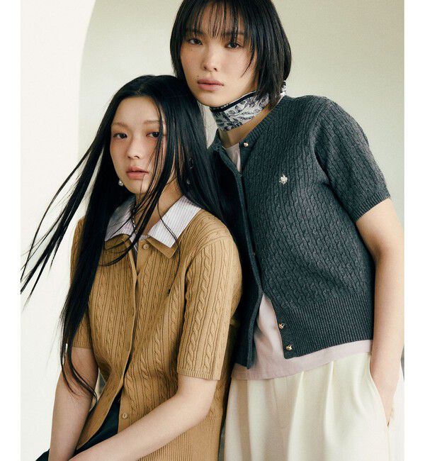 VIS「【POLO BCS】VIS別注クルーネックカーデ」|カーディガン|