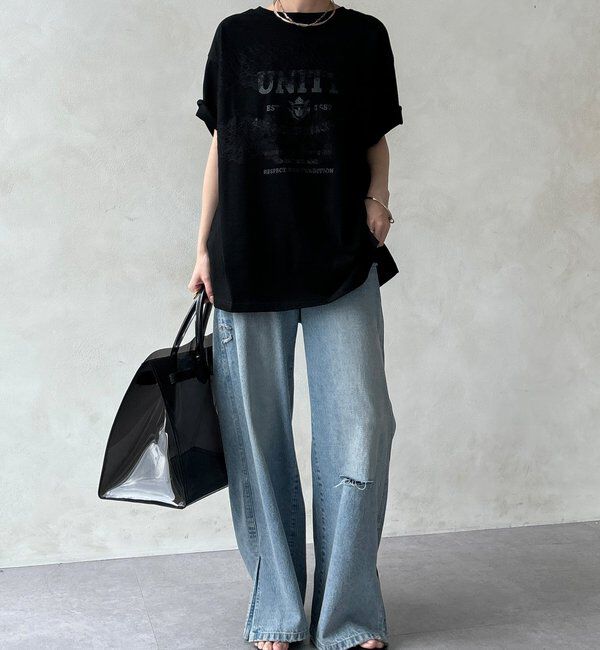  「【WEB限定】ロゴ&times;レースTEE」|Tシャツ・カットソー|