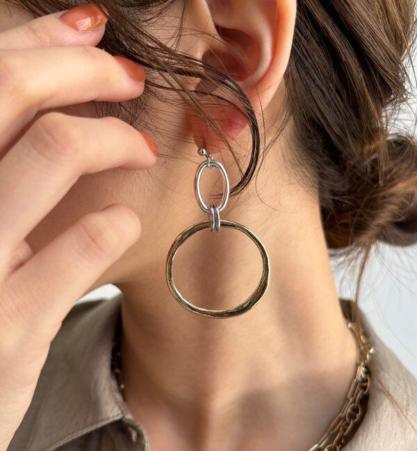  「【WEB限定】Two Tone Ringピアス」|ピアス|