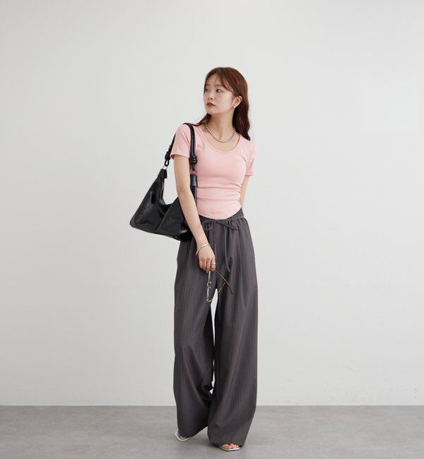  「バックシャンレースちびTシャツ」|Tシャツ・カットソー|