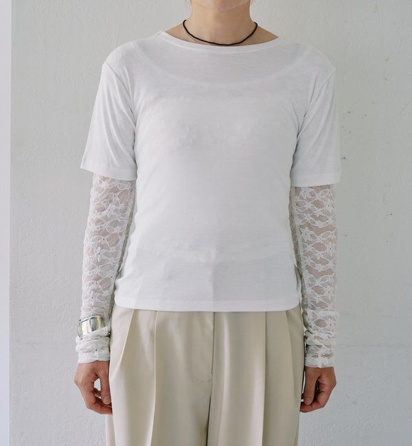  「【LUALY】【接触冷感/吸水速乾】BACKリボンフライスTee」|Tシャツ・カットソー|